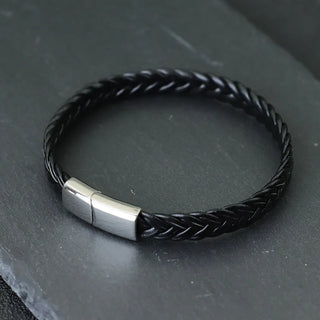 Edelstahl-Lederarmband