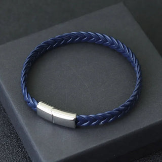 Edelstahl-Lederarmband